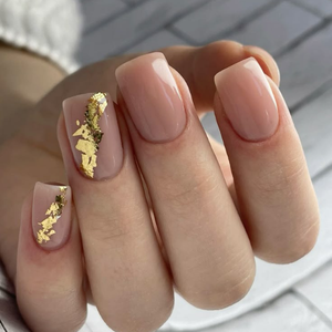 Topcoat met bladgoud voor gellak met decoratieve glans